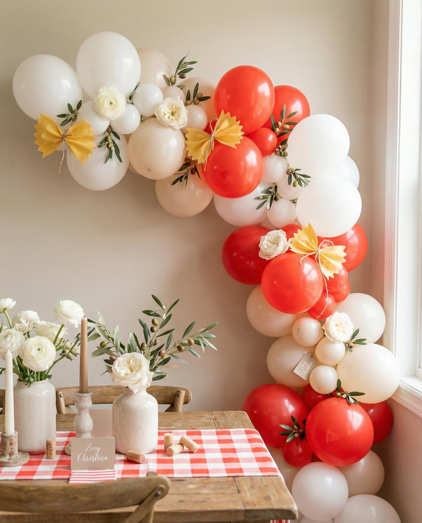 That’s Amore Tomato Balloon Garland: Italian Bridal Shower Balloon Arch