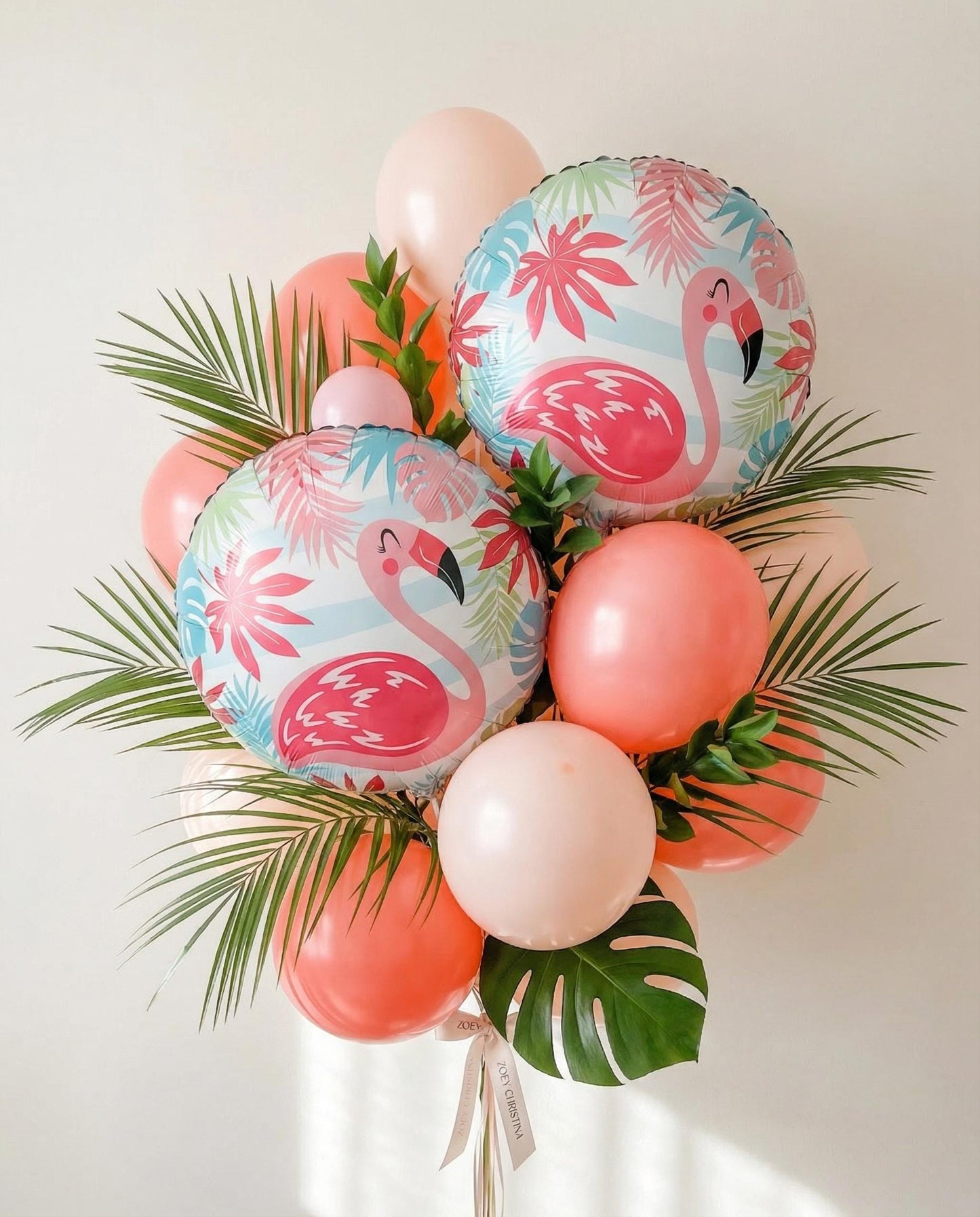 Pink Flamingo Balloon: Tropical Bachelorette Party Decor (18")