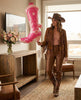 Pink Cowgirl Boot Foil Balloon: Western Bachelorette Party Decor