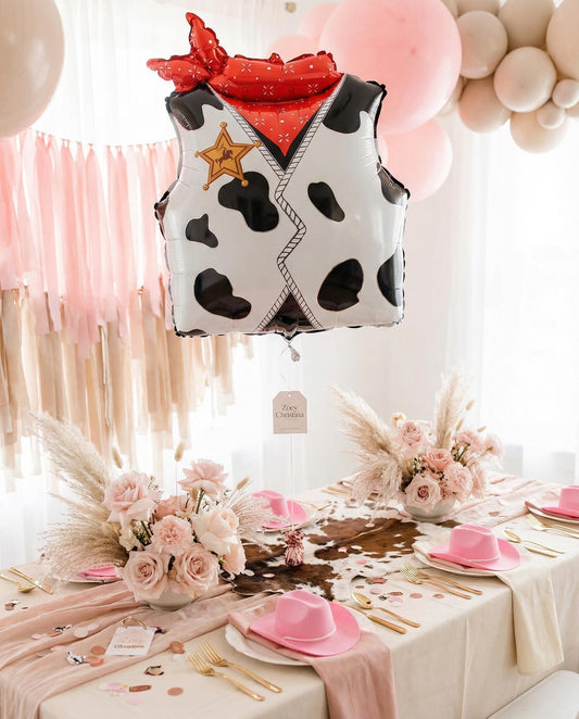 Cowboy Vest Foil Balloon: Western Bachelorette Party Decor