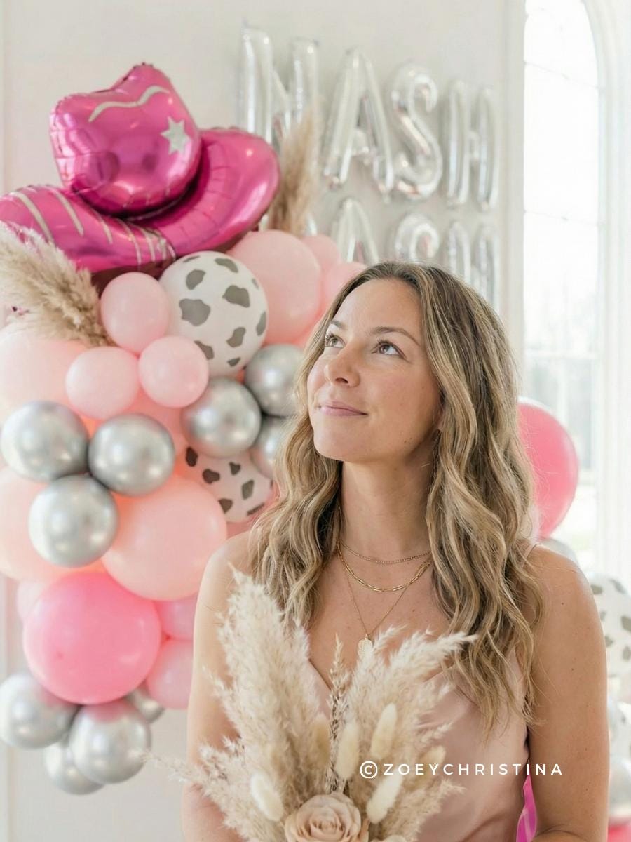 Pink Cowgirl Balloon Garland Kit: Nashville Bachelorette Party Decor