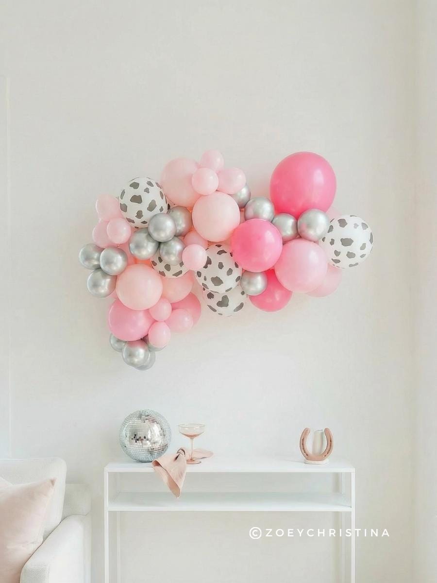 Pink Cowgirl Balloon Garland Kit: Nashville Bachelorette Party Decor