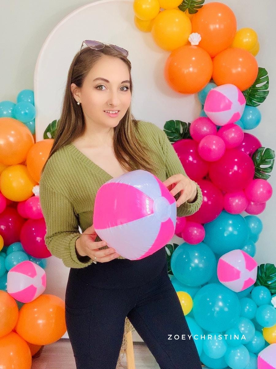 Tropical Island Balloon Garland Kit: Colorful Luau Party Decor • Pool Bachelorette Balloons