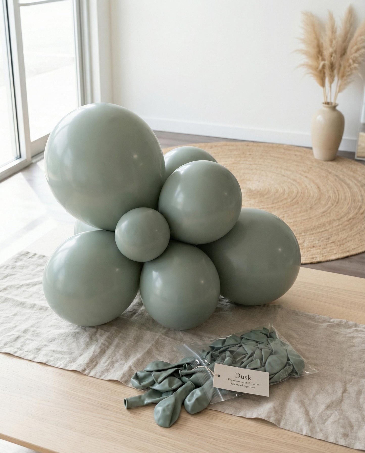 Sage Green Balloons: Dusk Balloon Pack, Boho Balloon Garland Kit, Sage Wedding Balloons