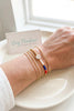 Patriotic Initial Bracelet: 4th of July Summer Jewelry Gift, America 250th Celebration