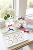 Patriotic Initial Bracelet: 4th of July Summer Jewelry Gift, America 250th Celebration