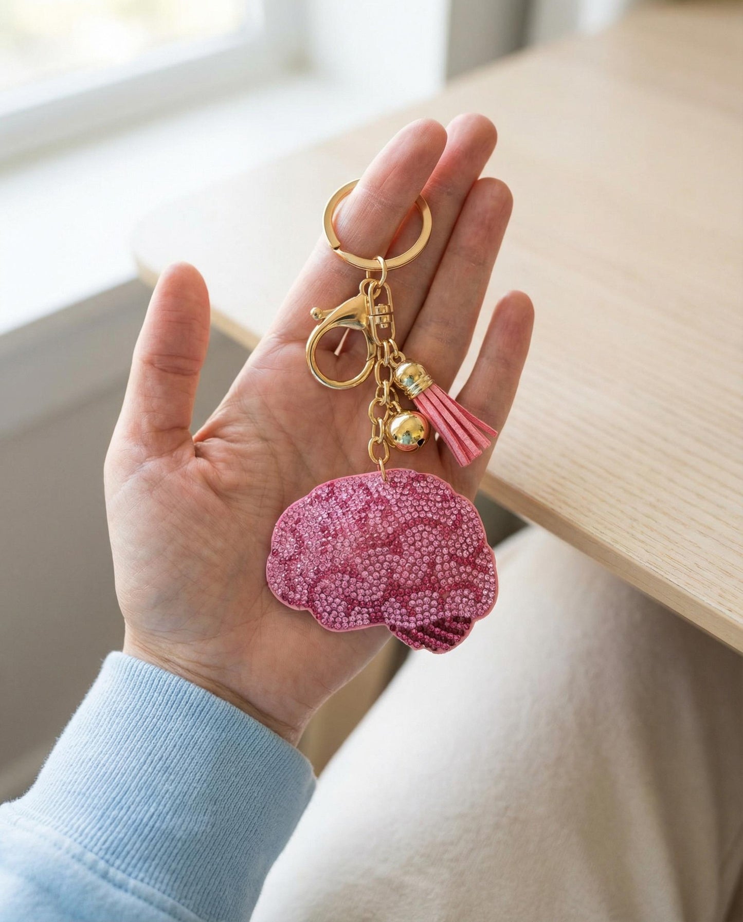 Brain Keychain Gift for Psychology Gift, Neuro Nurse Keychain, BCBA Gift, Neurologist Gift