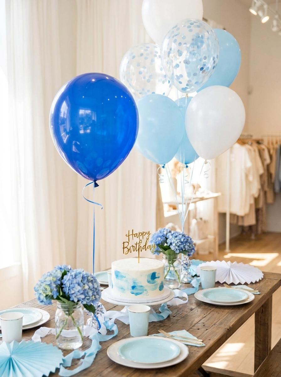 Transparent Blue Balloons 50 Pack | Royal Blue Party Decor for Birthdays, Baby Showers & Graduations