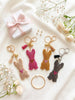 Rhinestone French Bulldog Keychain | Sparkly Frenchie Bag Charm for Frenchie Moms & Dog Lovers