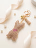 Rhinestone French Bulldog Keychain | Sparkly Frenchie Bag Charm for Frenchie Moms & Dog Lovers