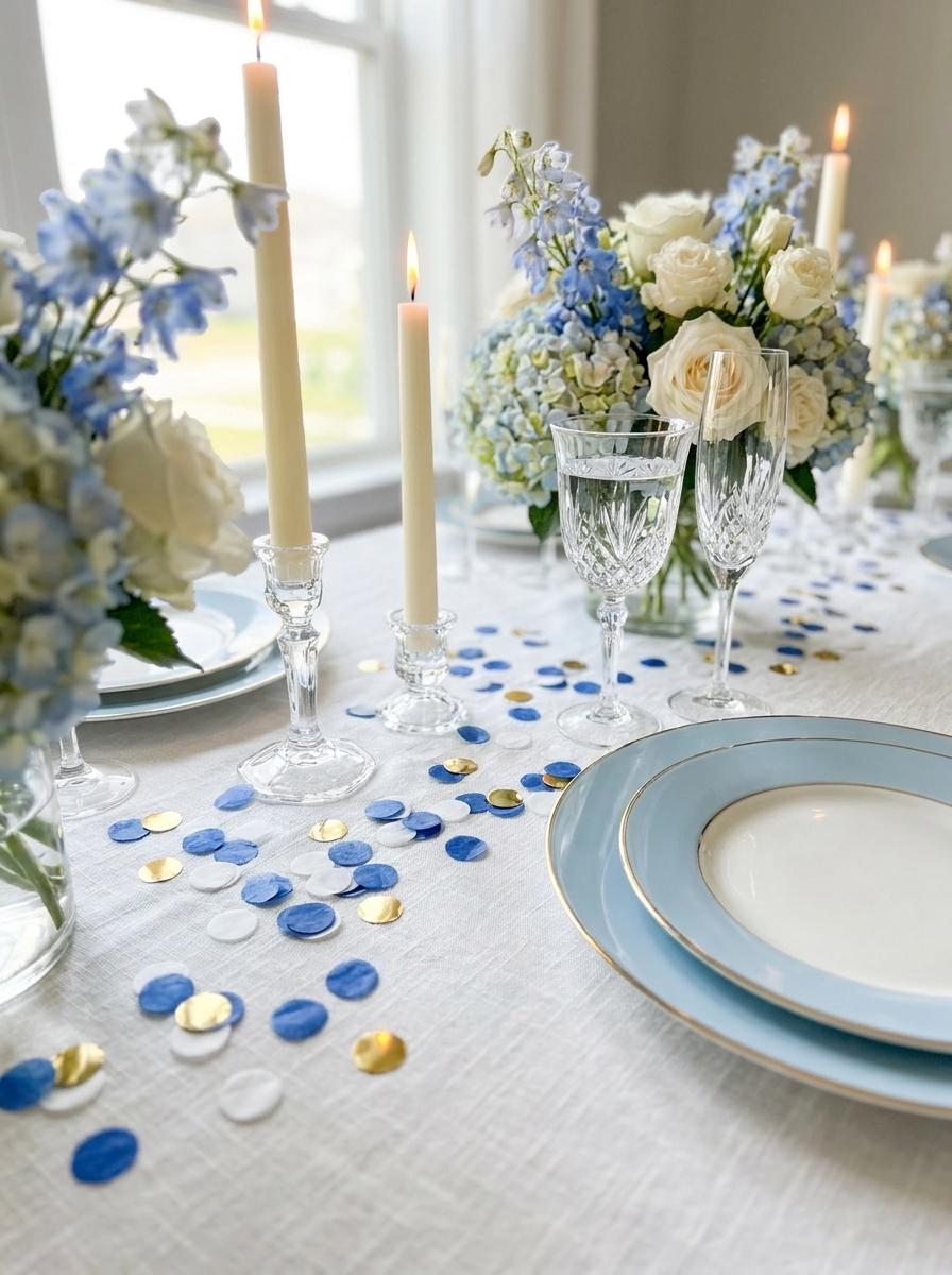 Blue Confetti Bulk Bundle 12 Packs | Nautical Party Decor | Baby Shower | 10g Each