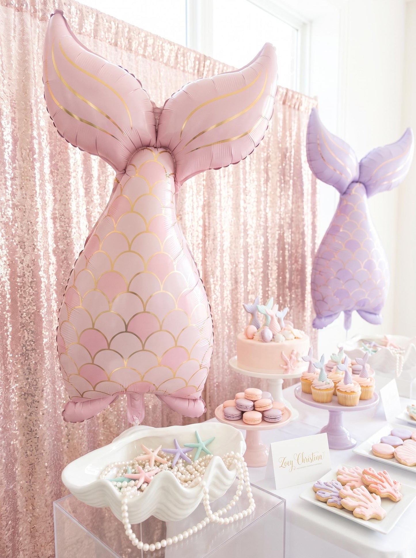 Mermaid Tail Party Balloons: Baby Shower Decor, Bridal Shower