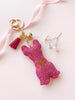 Rhinestone French Bulldog Keychain | Sparkly Frenchie Bag Charm for Frenchie Moms & Dog Lovers