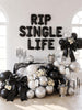 RIP SINGLE LIFE Balloon Banner | Halloween Bachelorette Party Decor | Final Boo Decorations