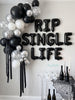 RIP SINGLE LIFE Balloon Banner | Halloween Bachelorette Party Decor | Final Boo Decorations