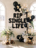 RIP SINGLE LIFE Balloon Banner | Halloween Bachelorette Party Decor | Final Boo Decorations