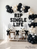 RIP SINGLE LIFE Balloon Banner | Halloween Bachelorette Party Decor | Final Boo Decorations