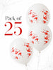 Bloody Handprint Balloons | Murder Mystery Party Decorations | Crime Scene Party Balloons | 25 Pack