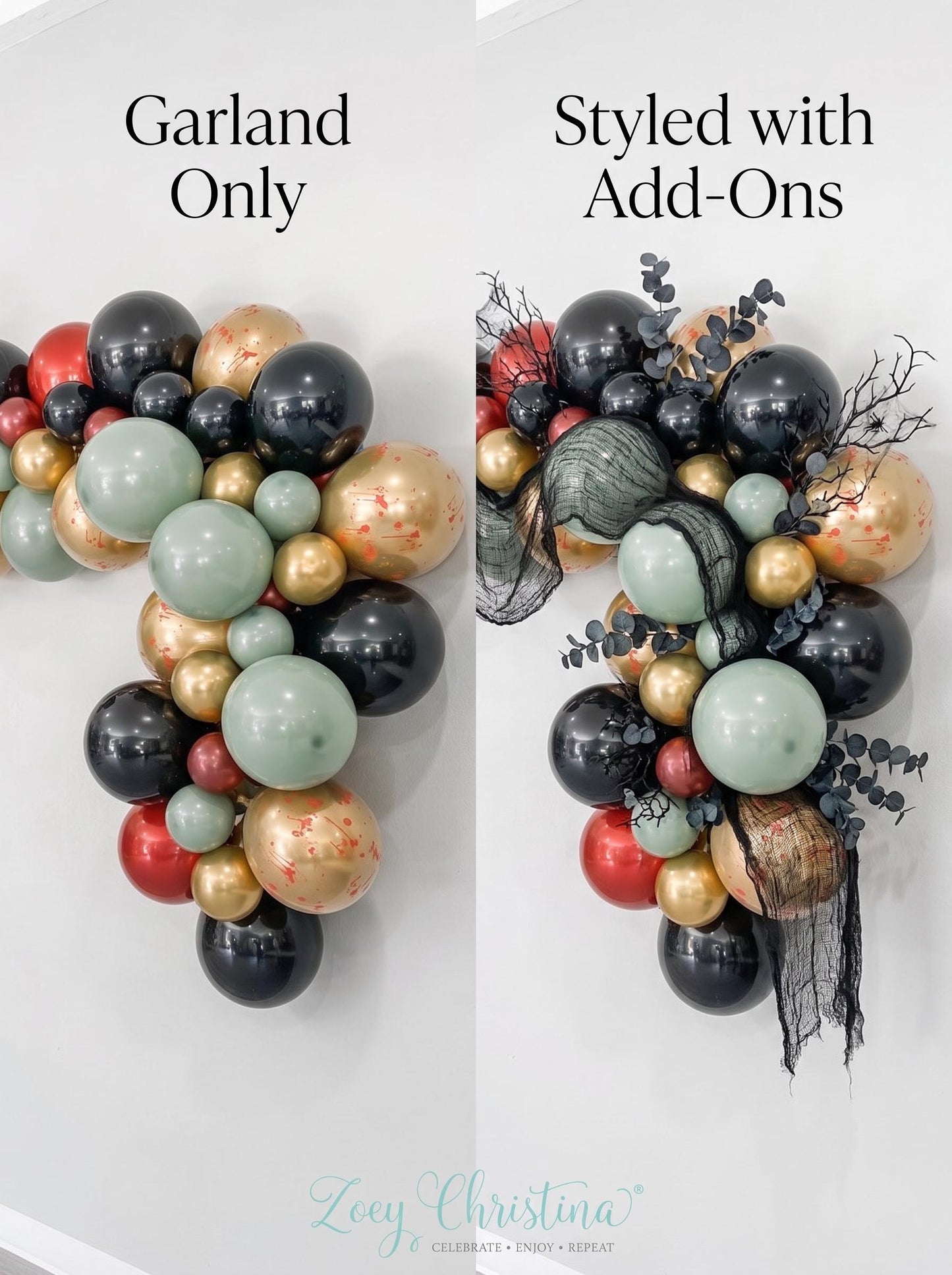 Underworld Halloween Balloon Garland Kit, Purple Black Gothic Witch Party Decorations