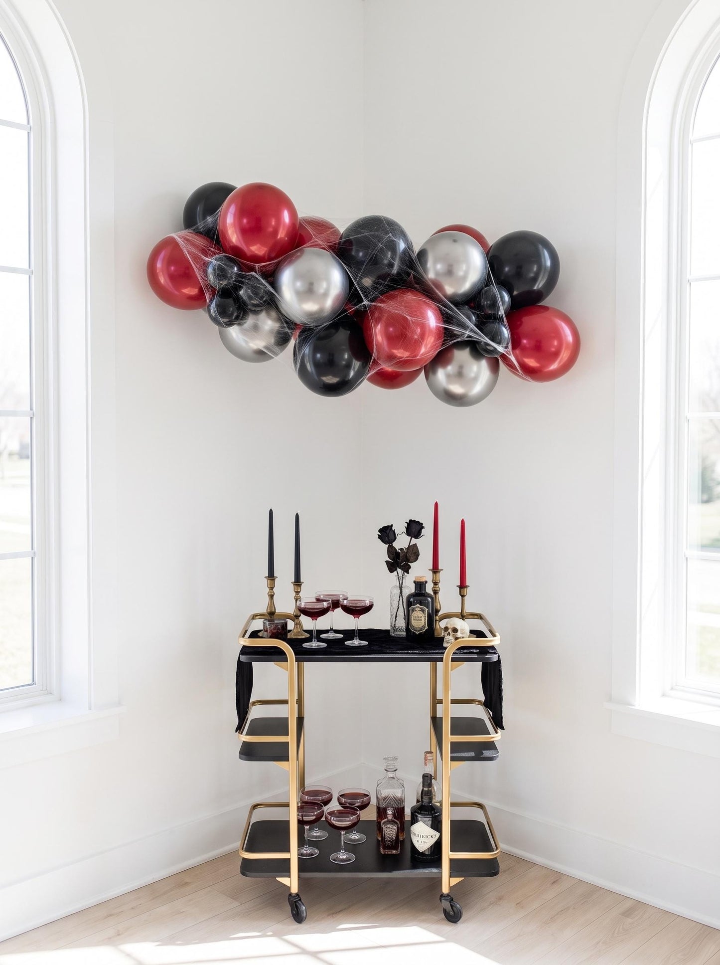 Vampress Halloween Balloon Garland Kit: Vampire Party Decor, Goth Halloween Decorations