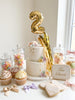 Mini Foil Number Balloon Cake Topper: Birthday Party Decor, Table Numbers, Wedding Centerpiece
