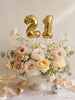 Mini Foil Number Balloon Cake Topper: Birthday Party Decor, Table Numbers, Wedding Centerpiece