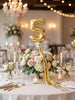 Mini Foil Number Balloon Cake Topper: Birthday Party Decor, Table Numbers, Wedding Centerpiece