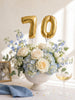 Mini Foil Number Balloon Cake Topper: Birthday Party Decor, Table Numbers, Wedding Centerpiece