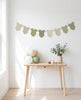 Blue or Green Gingham print Bodysuit Garland, Baby Shower Banner Decoration