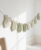 Blue or Green Gingham print Bodysuit Garland, Baby Shower Banner Decoration