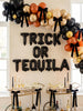 TRICK OR TEQUILA Balloon Banner | Halloween Bachelorette Party Decor | Spooky Girls Night