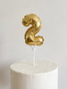 Mini Foil Number Balloon Cake Topper: Birthday Party Decor, Table Numbers, Wedding Centerpiece