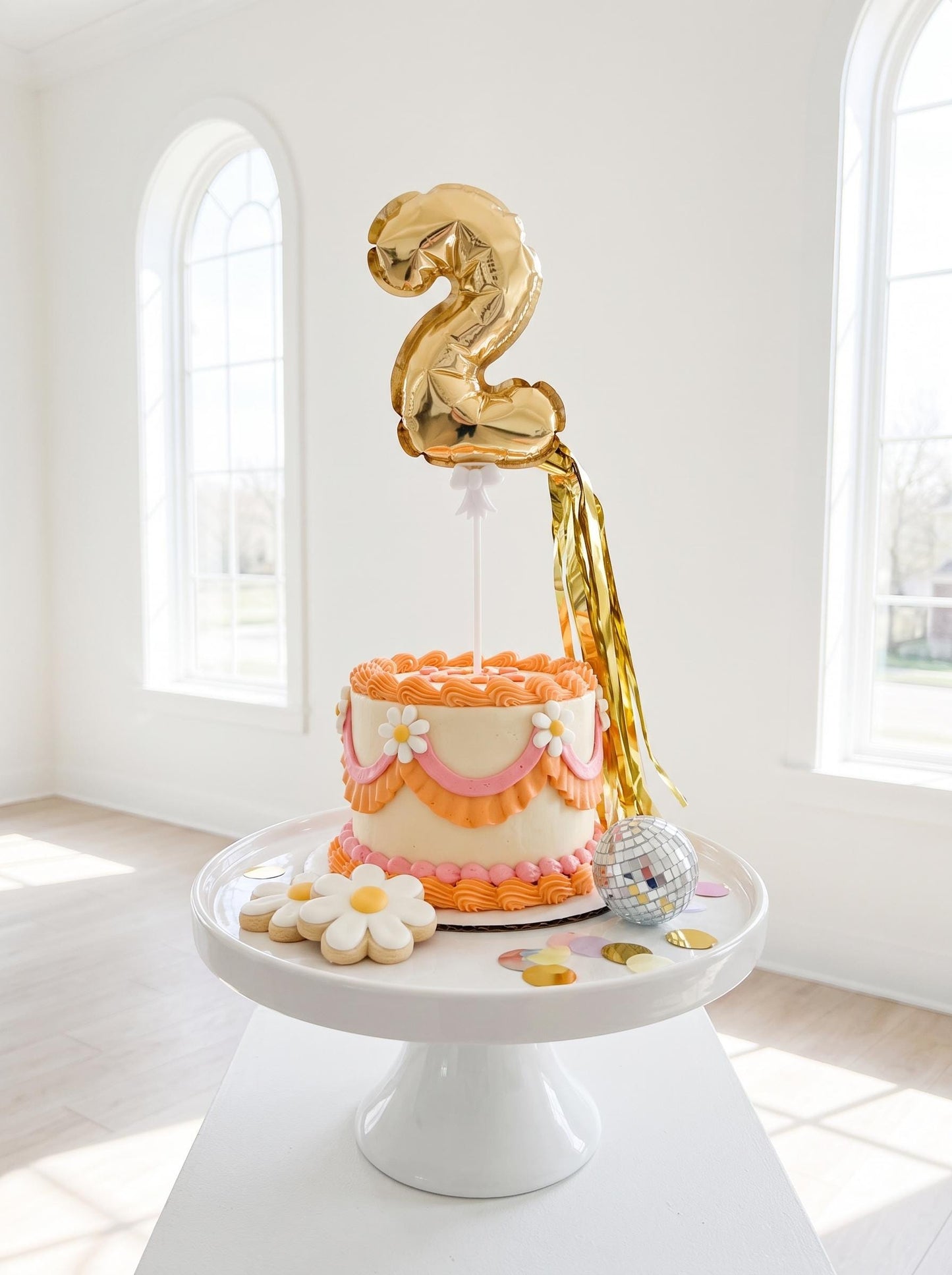 Mini Foil Number Balloon Cake Topper: Birthday Party Decor, Table Numbers, Wedding Centerpiece