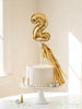 Mini Foil Number Balloon Cake Topper: Birthday Party Decor, Table Numbers, Wedding Centerpiece