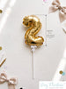 Mini Foil Number Balloon Cake Topper: Birthday Party Decor, Table Numbers, Wedding Centerpiece