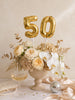 Mini Foil Number Balloon Cake Topper: Birthday Party Decor, Table Numbers, Wedding Centerpiece