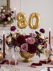 Mini Foil Number Balloon Cake Topper: Birthday Party Decor, Table Numbers, Wedding Centerpiece