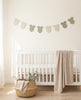 Blue or Green Gingham print Bodysuit Garland, Baby Shower Banner Decoration