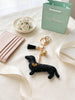 Dachshund Keychain:  Doxie Mom Gift, Sparkly Sausage Dog Bag Charm