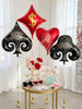 Playing Card Foil Balloon Set of 4: Lucky in Love Bachelorette Decor, Casino Night & Vegas Bridal Shower Party