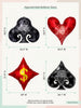 Playing Card Foil Balloon Set of 4: Lucky in Love Bachelorette Decor, Casino Night & Vegas Bridal Shower Party