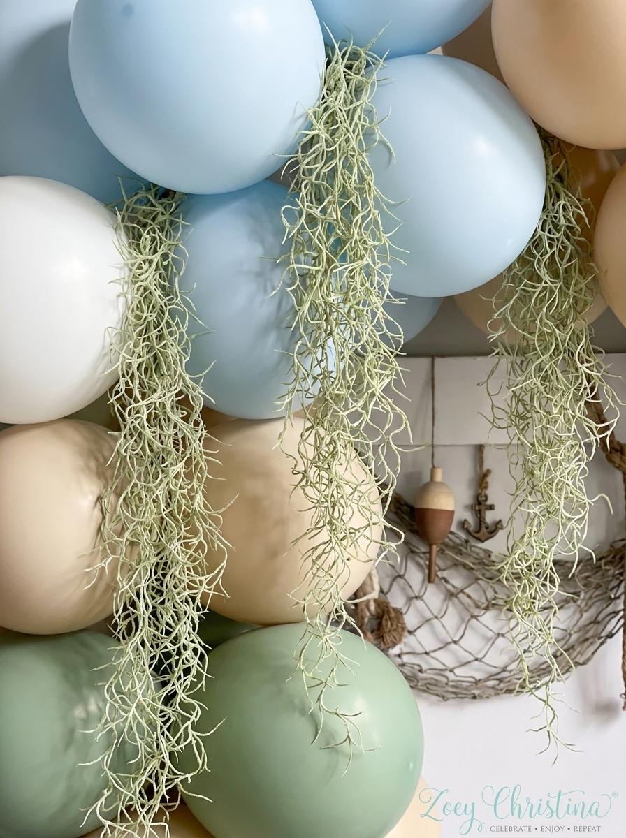 Faux Hanging Moss Greenery Vine: Fishing, Lake & Ocean Party Décor Wedding Arch Decor, Photo Booth Backdrop
