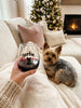 Yorkie Mama 18 oz Stemless Wine Glass, Yorkshire Terrier Design