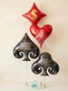 Playing Card Foil Balloon Set of 4: Lucky in Love Bachelorette Decor, Casino Night & Vegas Bridal Shower Party