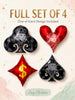 Playing Card Foil Balloon Set of 4: Lucky in Love Bachelorette Decor, Casino Night & Vegas Bridal Shower Party