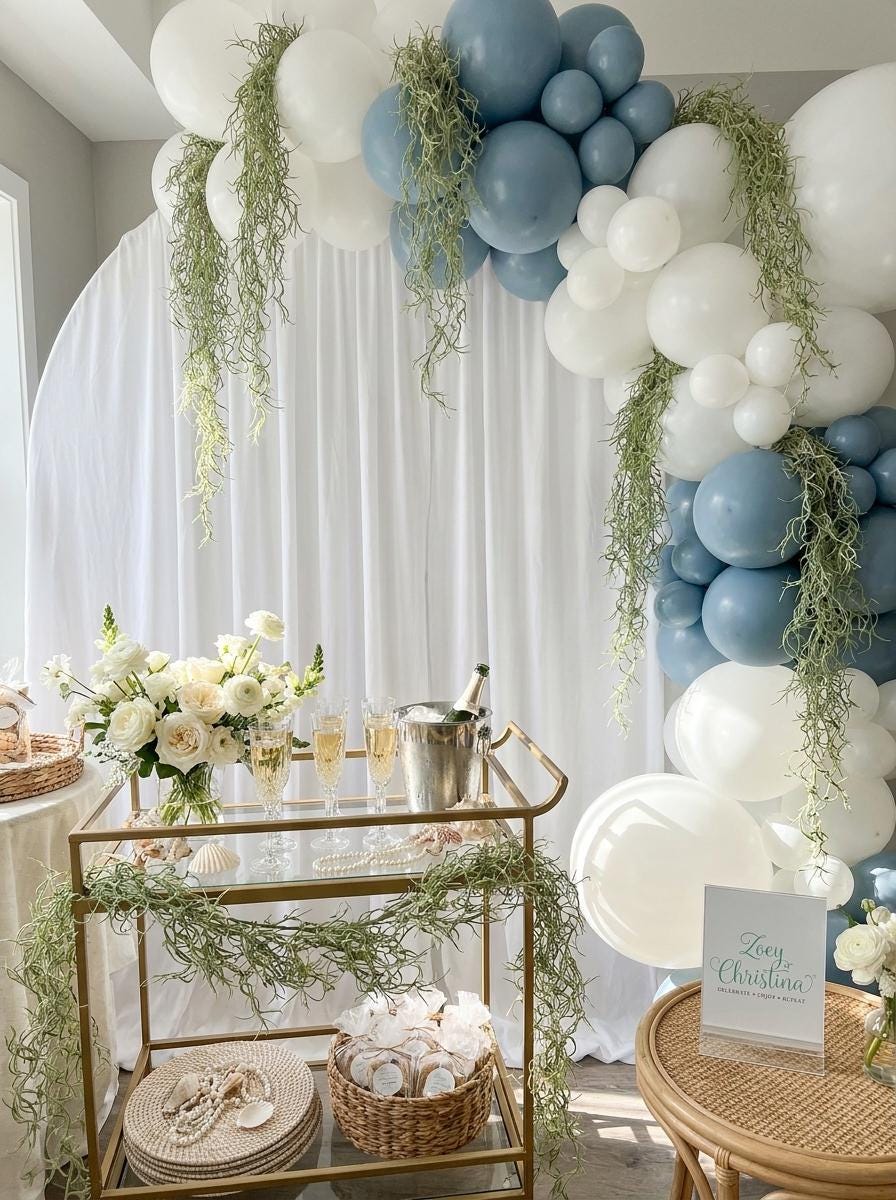 Faux Hanging Moss Greenery Vine: Fishing, Lake & Ocean Party Décor Wedding Arch Decor, Photo Booth Backdrop