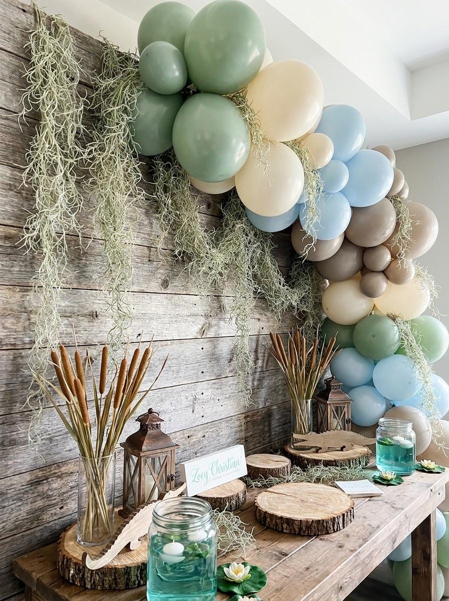 Faux Hanging Moss Greenery Vine: Fishing, Lake & Ocean Party Décor Wedding Arch Decor, Photo Booth Backdrop