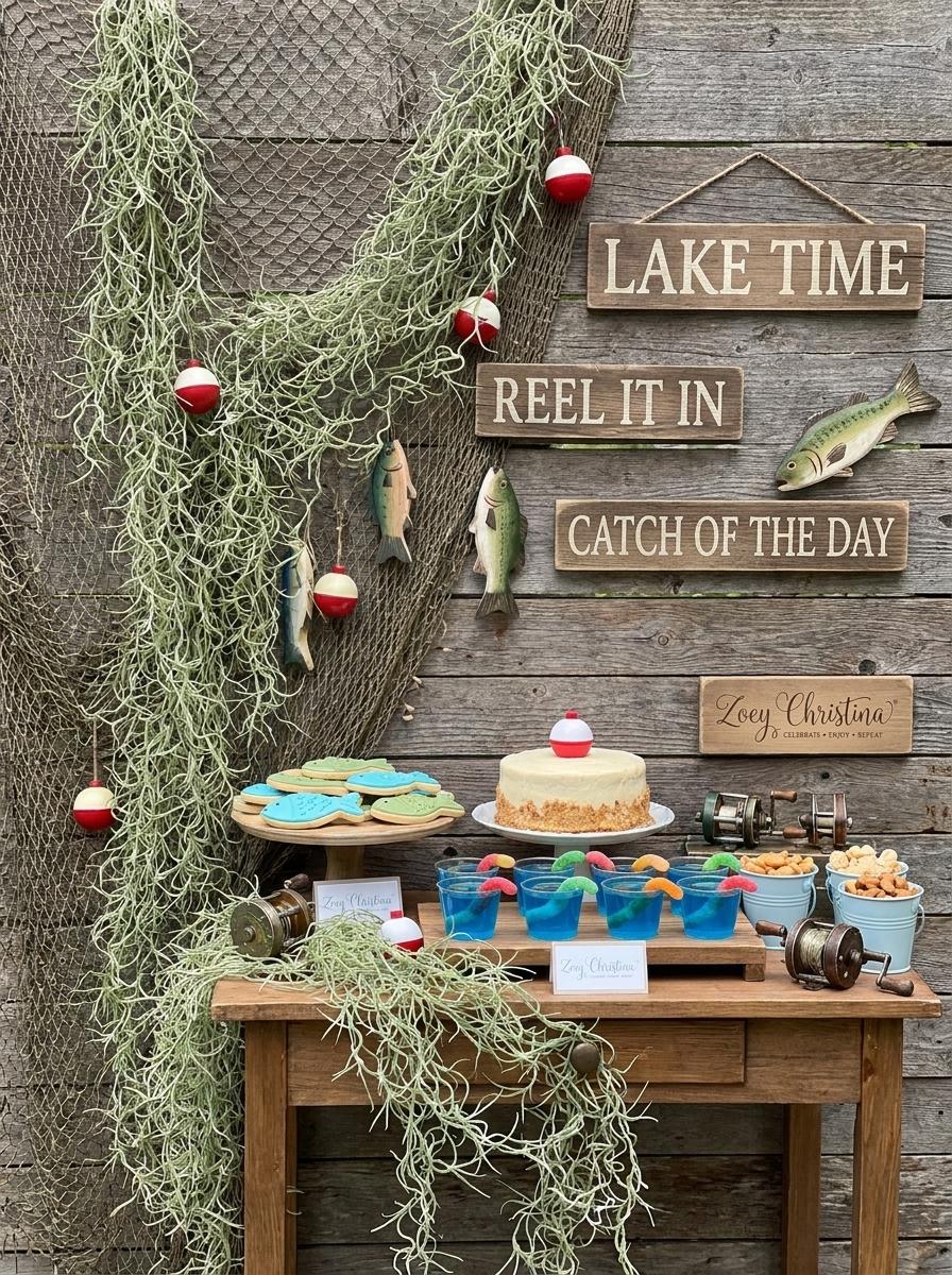 Faux Hanging Moss Greenery Vine: Fishing, Lake & Ocean Party Décor Wedding Arch Decor, Photo Booth Backdrop