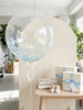 Pastel Blue Jumbo Confetti Balloons: Light blue bouquet (3pack)