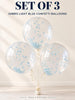 Pastel Blue Jumbo Confetti Balloons: Light blue bouquet (3pack)